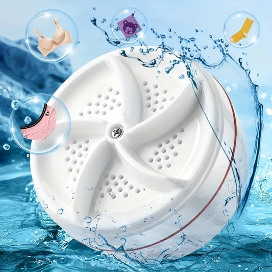 Mini Portable USB Washing Machine – Rotating Turbine Washer for Clothes