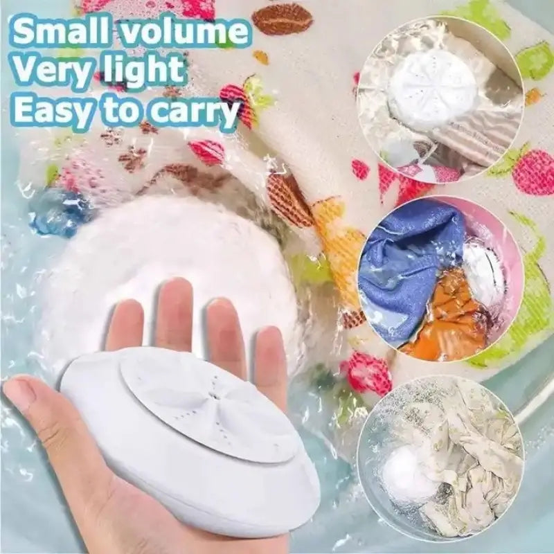 Mini Portable USB Washing Machine – Rotating Turbine Washer for Clothes, Underwear, Socks & Travel