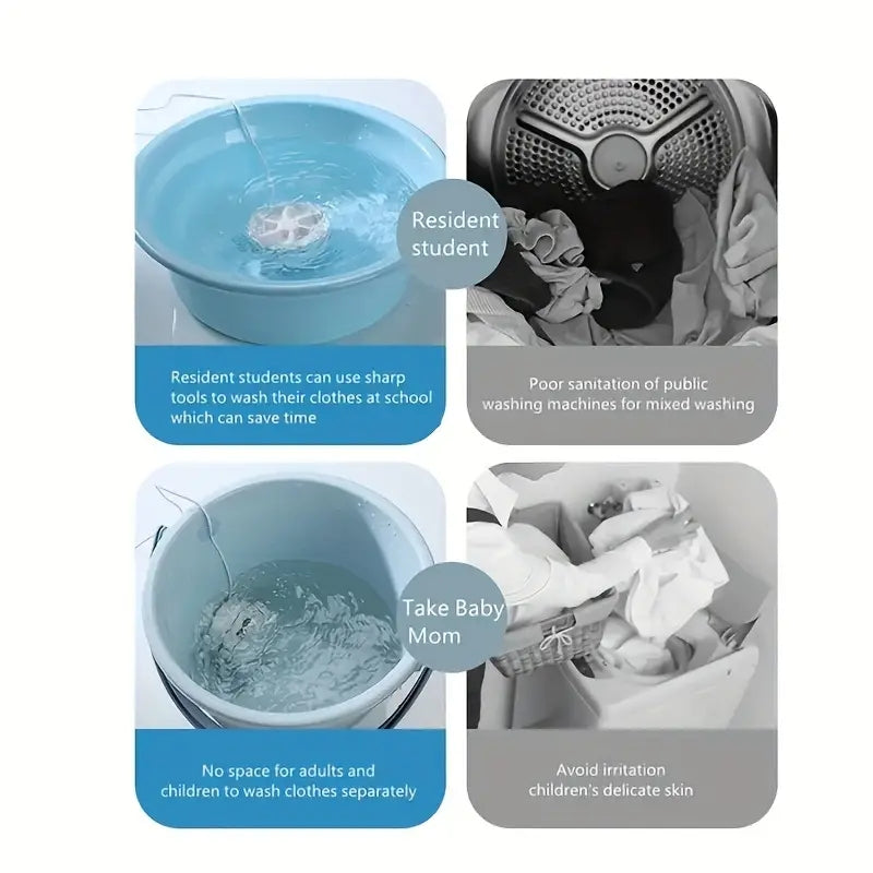 Mini Portable USB Washing Machine – Rotating Turbine Washer for Clothes, Underwear, Socks & Travel