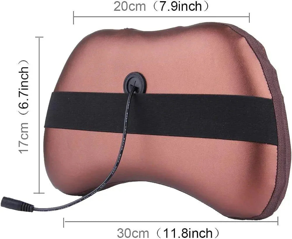 Cervical Neck & Back Massager Pillow – Deep Tissue Pain Relief with Heat for Home, Car & Office