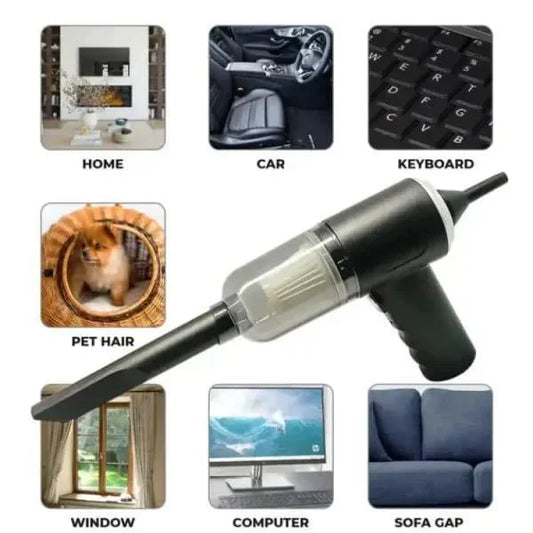 3 in 1 Vacuum Cleaner | Multi Functional Portable Vacuum Cleaner for Car, Home, and Small Spaces | Vacuum Cleaner Duster Blower Air Pump Wireless Handheld