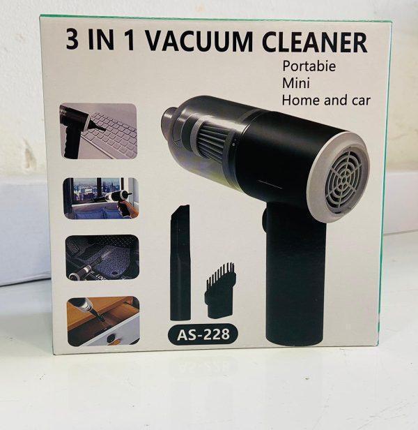 3 in 1 Vacuum Cleaner | Multi Functional Portable Vacuum Cleaner for Car, Home, and Small Spaces | Vacuum Cleaner Duster Blower Air Pump Wireless Handheld