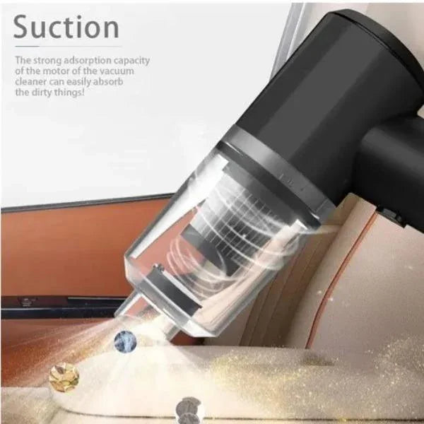 3 in 1 Vacuum Cleaner | Multi Functional Portable Vacuum Cleaner for Car, Home, and Small Spaces | Vacuum Cleaner Duster Blower Air Pump Wireless Handheld