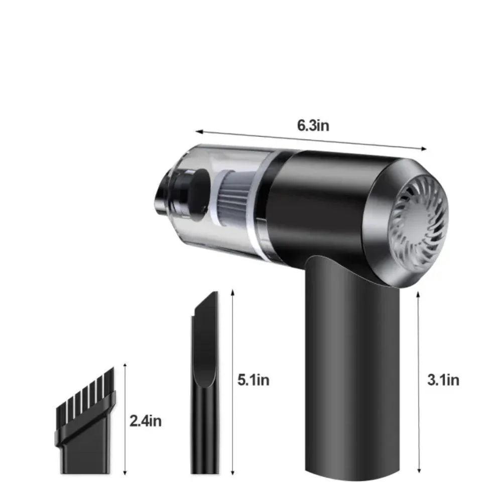 3 in 1 Vacuum Cleaner | Multi Functional Portable Vacuum Cleaner for Car, Home, and Small Spaces | Vacuum Cleaner Duster Blower Air Pump Wireless Handheld