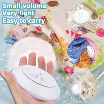 Mini Portable USB Washing Machine – Rotating Turbine Washer for Clothes, Underwear, Socks & Travel