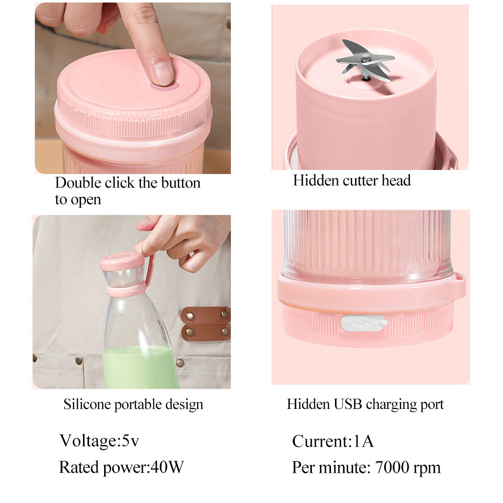 Mini Portable USB Rechargeable Blender 380ml