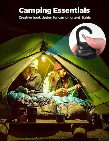 Rechargeable LED Camping Lamp – Portable Hanging Bulb with USB Charging & 3 Lighting Modes
