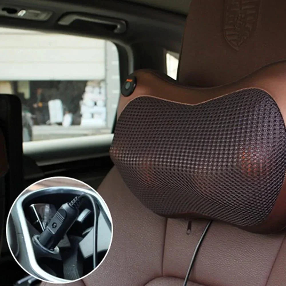 Cervical Neck & Back Massager Pillow – Deep Tissue Pain Relief with Heat for Home, Car & Office