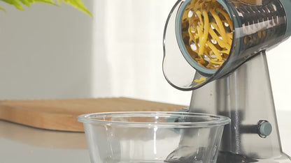 3-in-1 Rotary Vegetable Cutter, Slicer & Cheese Grater – Multifunctional Kitchen Gadget